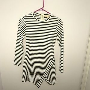 Dark blue/navy and white long sleeve dress women size small